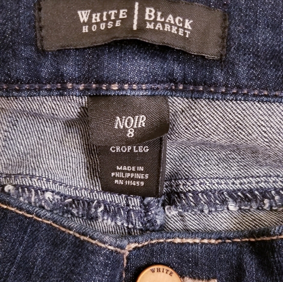 White House Black Market Noir Crop Leg Jeans - Picture 9 of 12